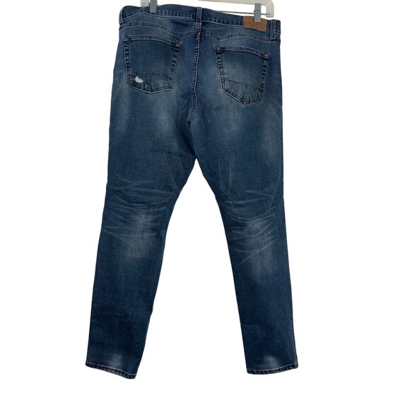 Aeropostale Mens Flex Effects Super Skinny Jeans Distressed Blue Denim 33x32 - Picture 6 of 15